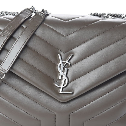 Saint Laurent Calfskin Y Quilted Monogram Medium Loulou Chain Satchel Faggio 7 of 9