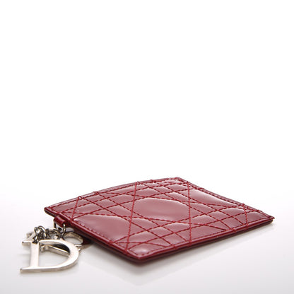 Christian Dior Patent Cannage Lady Dior Card Holder Scarlet 4 of 6