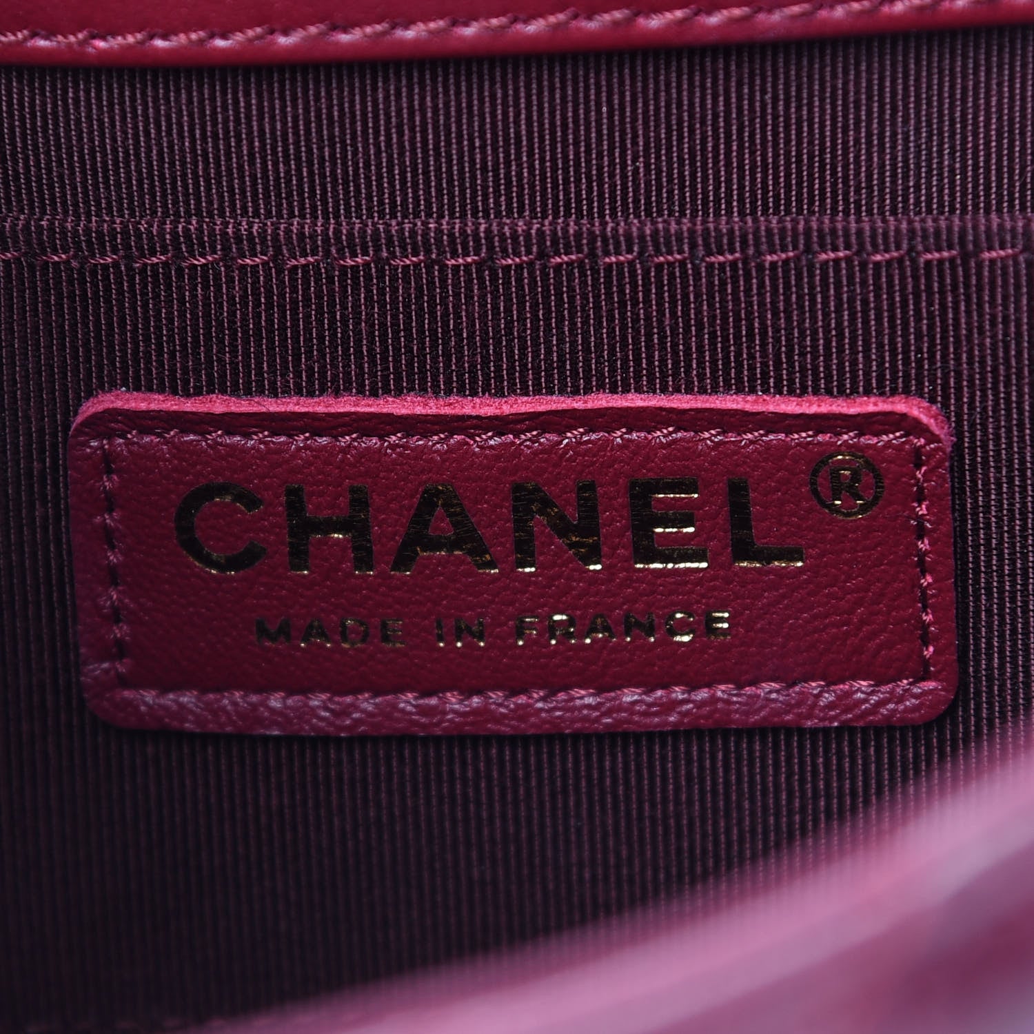 Chanel Glazed Calfskin Chevron Quilted Small Hampton Flap Burgundy 6 of 9
