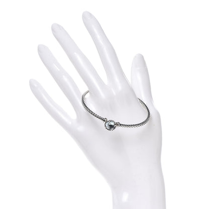 David Yurman Sterling Silver Blue Topaz 3mm Chatelaine Bracelet 2 of 5
