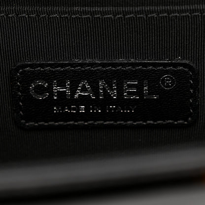 Chanel Patent Calfskin Quilted Medium Plexiglass Boy Flap Black 6 of 11