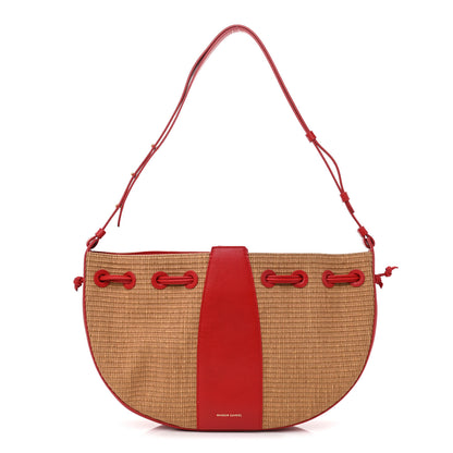 Mansur Gavriel Raffia Calfskin Lilium Bag Flamma 1 of 7