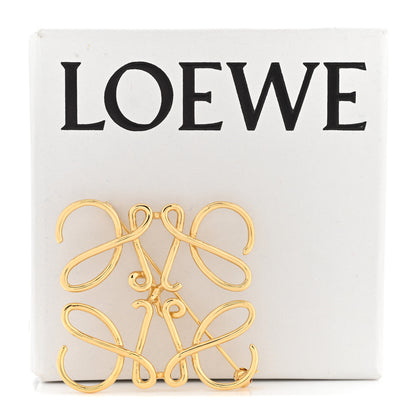 Loewe Brass Anagram Brooch Gold 4 of 4