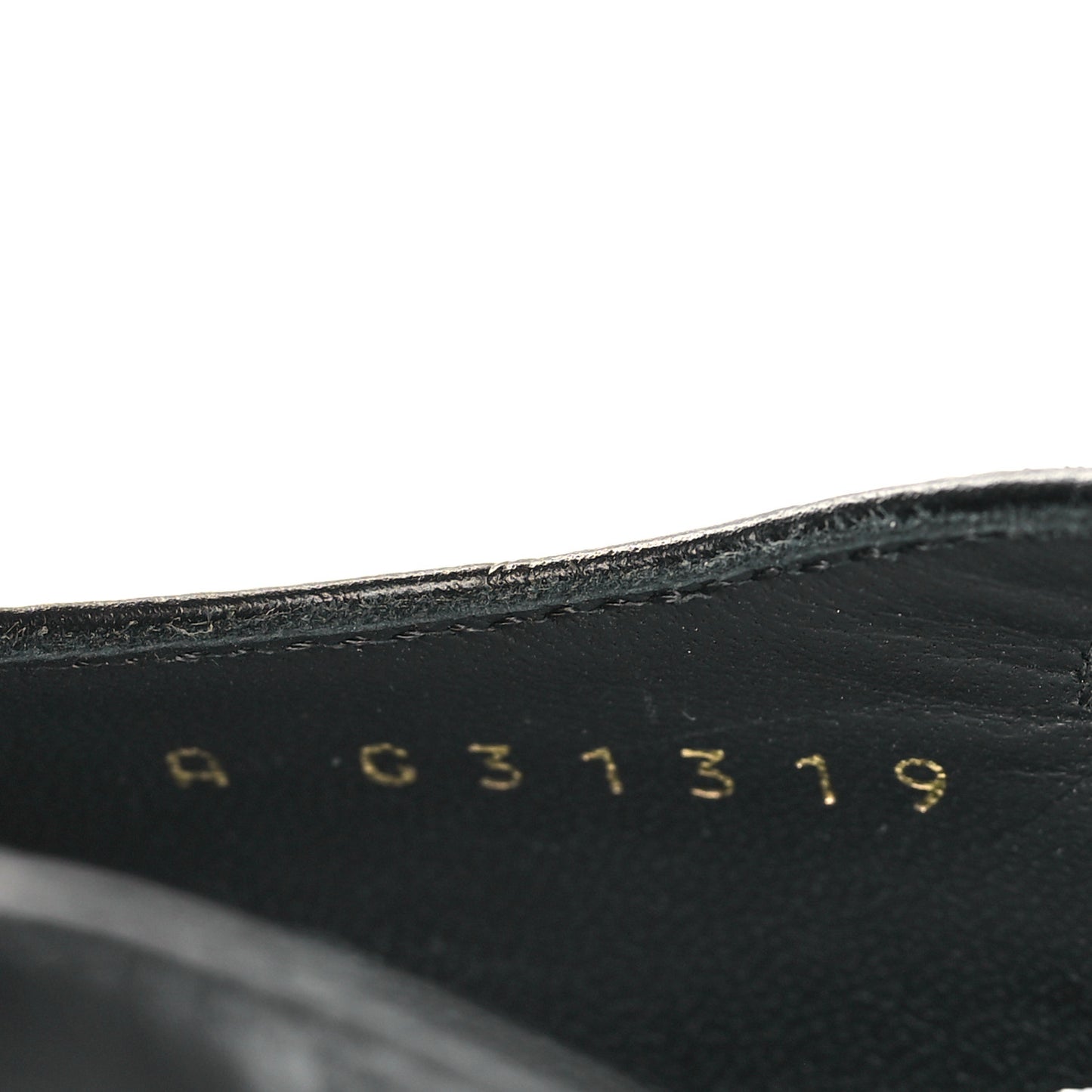 Calfskin Crocodile Embossed Patent Cap Toe CC Slingback Flats 38 Black