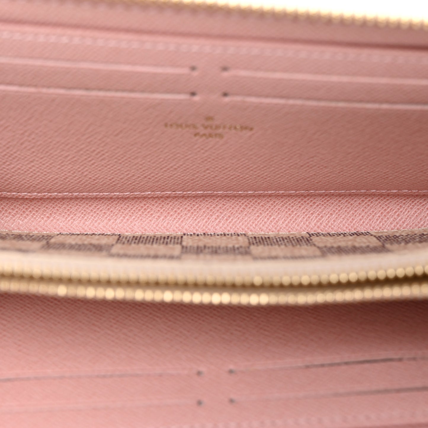 Damier Azur Clemence Wallet Rose Ballerine
