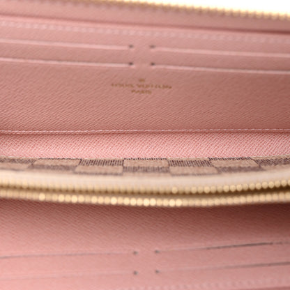 Louis Vuitton Damier Azur Clemence Wallet Rose Ballerine 5 of 7