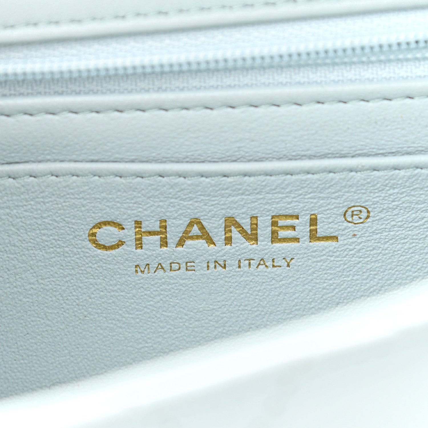 Chanel Lambskin Quilted Mini Top Handle Rectangular Flap Light Blue 6 of 12
