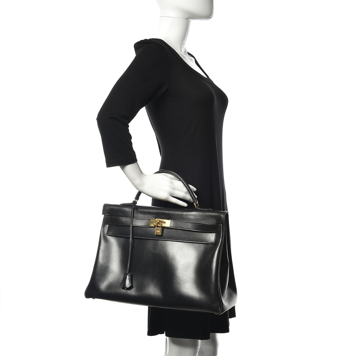 Hermes Box Kelly Retourne 40 Black 2 of 36