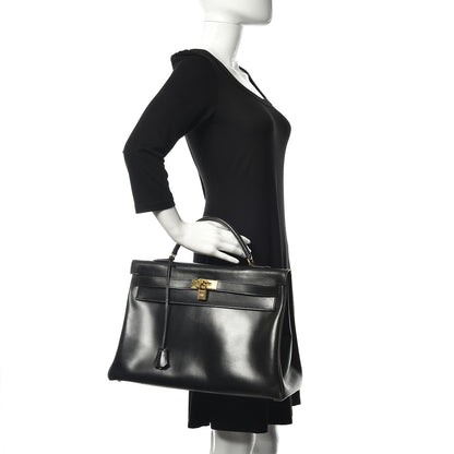 Hermes Box Kelly Retourne 40 Black 2 of 36