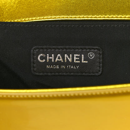 Chanel Metallic Patent Calfskin Quilted Medium Boy Flap Gold 6 of 17