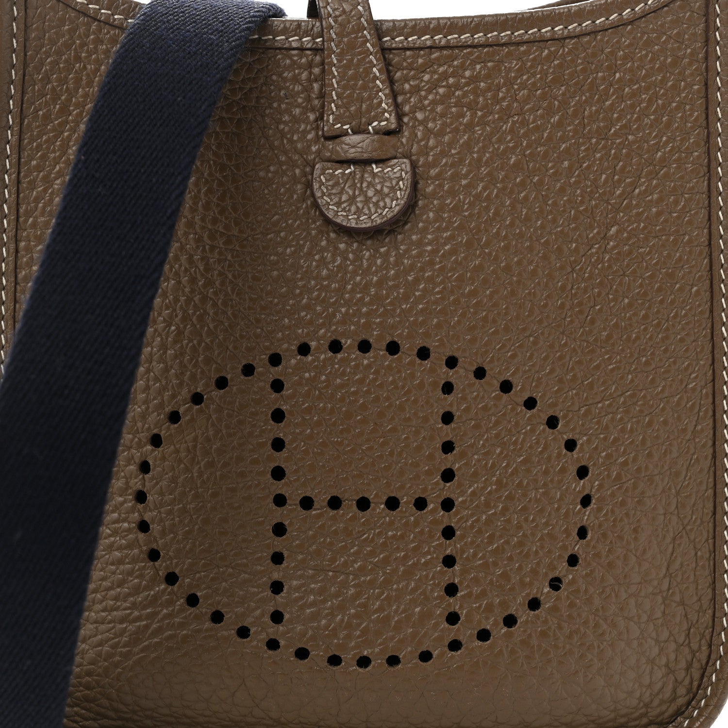 Hermes Taurillon Clemence Amazone Evelyne TPM Etoupe Bleu Indigo 8 of 11