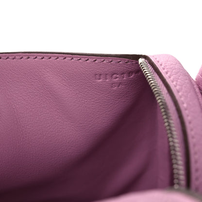 Hermes Taurillon Clemence Mini Lindy 20 Mauve Sylvestre 7 of 14