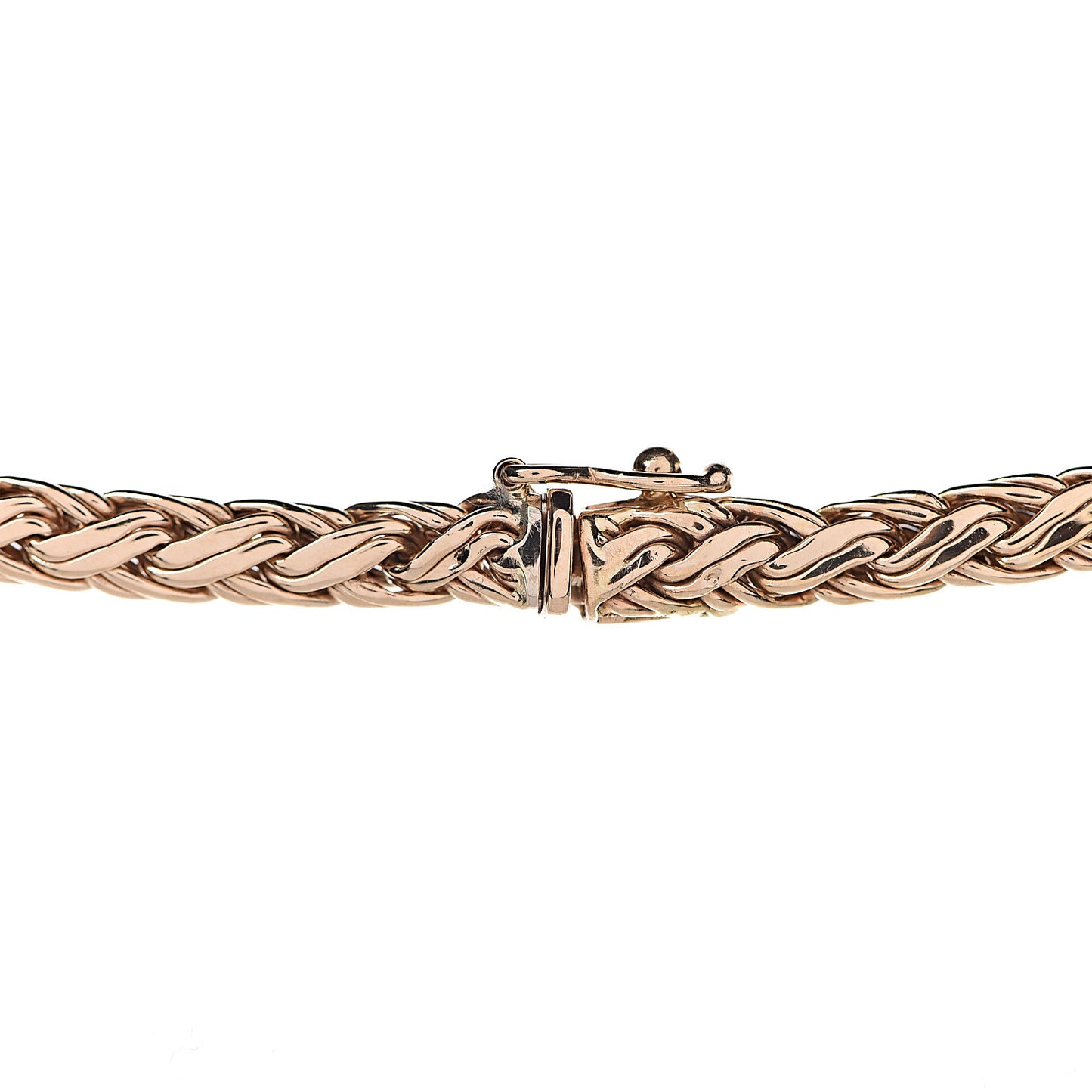 14K Yellow Gold Russian Braided Chain Necklace