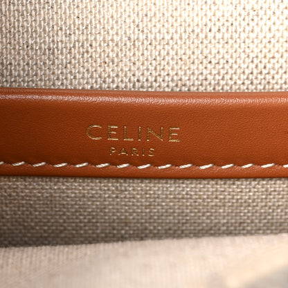 Celine Canvas Calfskin Triomphe Large Cabas Thais Natural Tan 6 of 8
