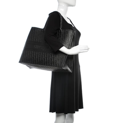 Christian Dior Oblique Calfskin Embossed Book Tote Black 2 of 9