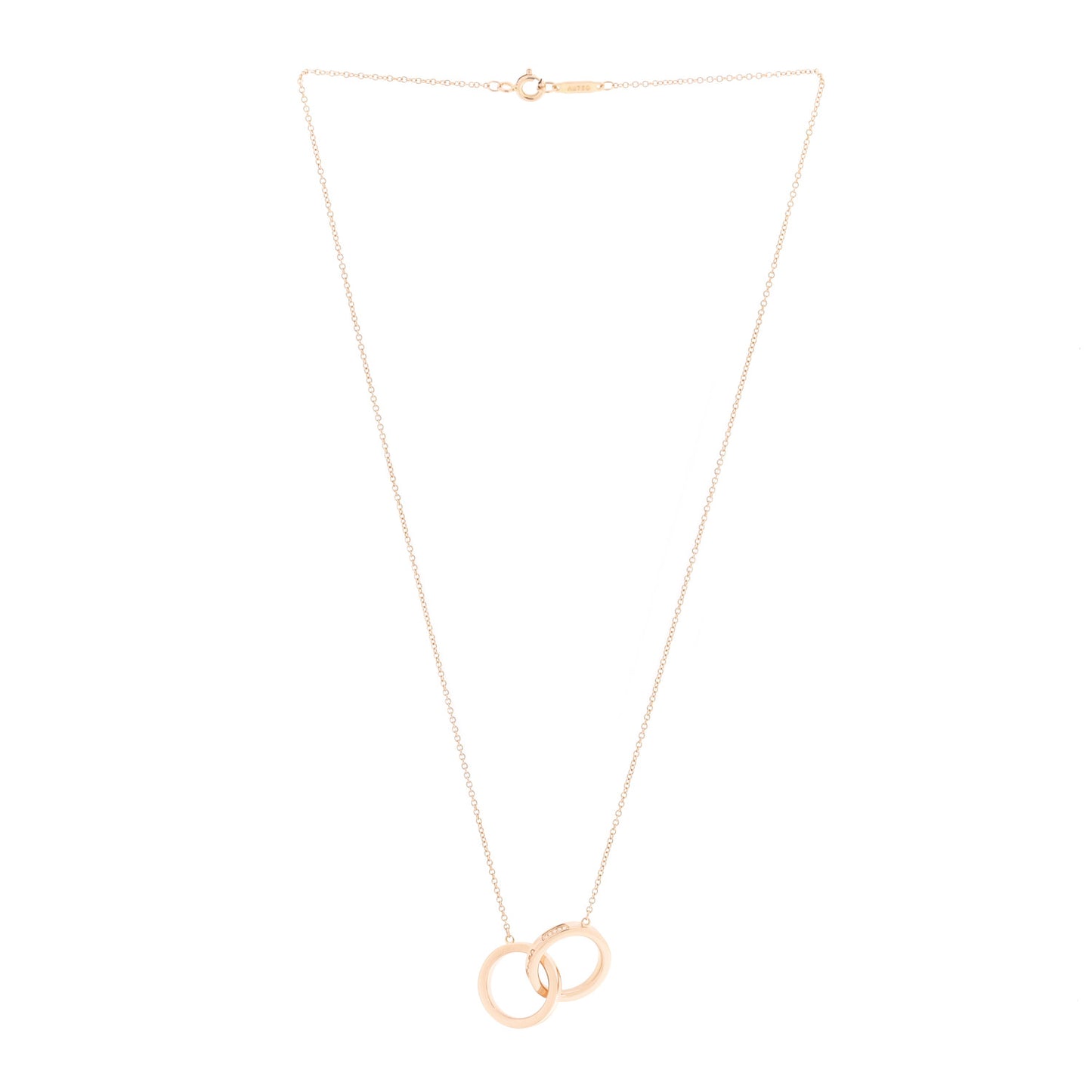 18K Rose Gold 1837 Interlocking Circles Pendant Necklace