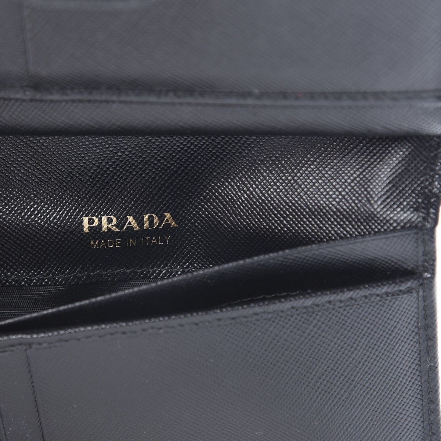 Saffiano Metal Compact Wallet Black