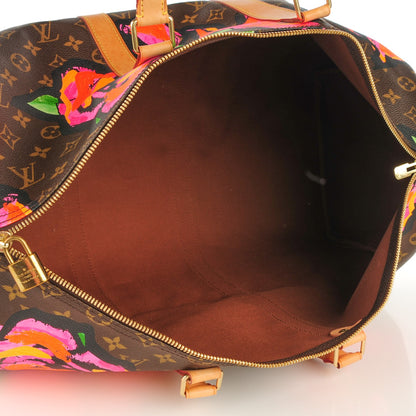 Louis Vuitton Monogram Roses Keepall 50 5 of 8