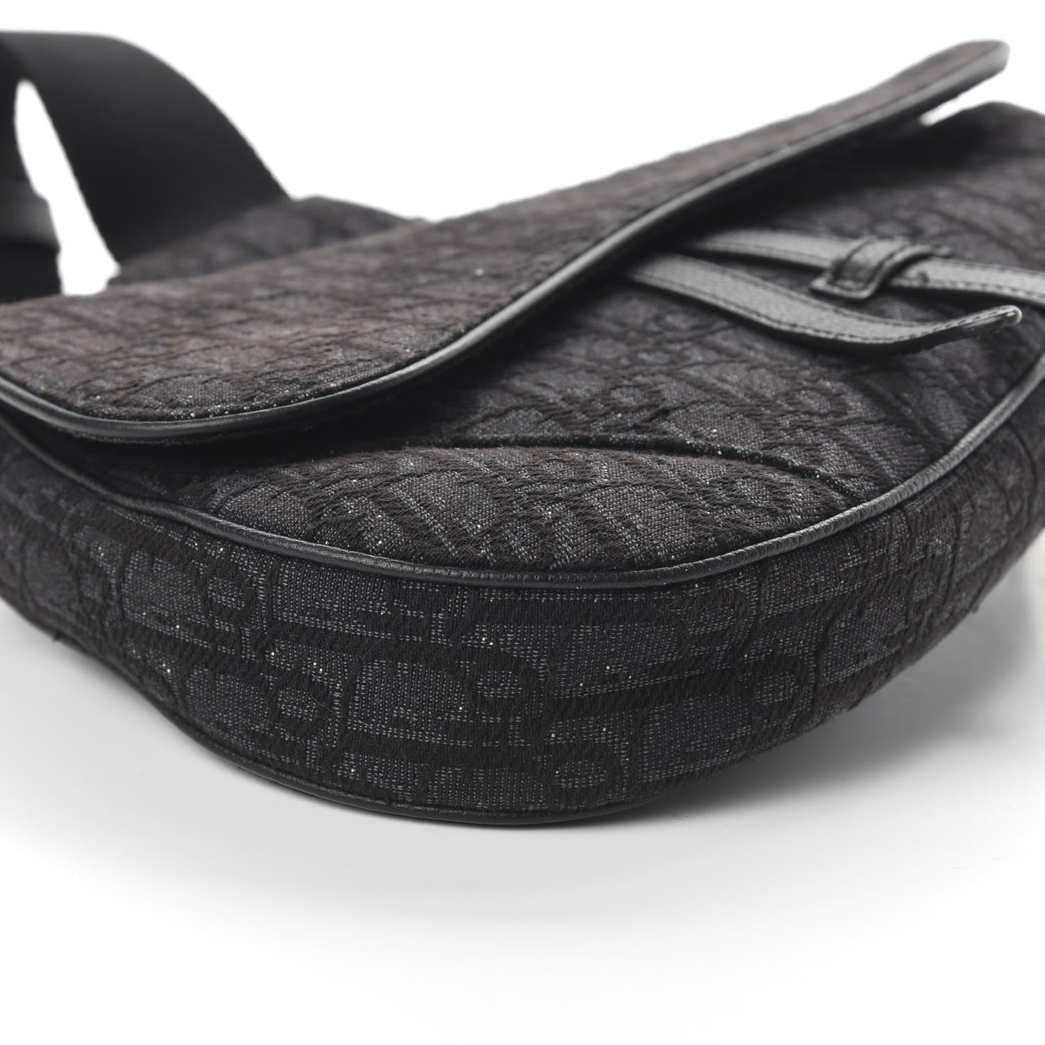 Christian Dior Oblique Mens Saddle Bag Black Blue 5 of 8