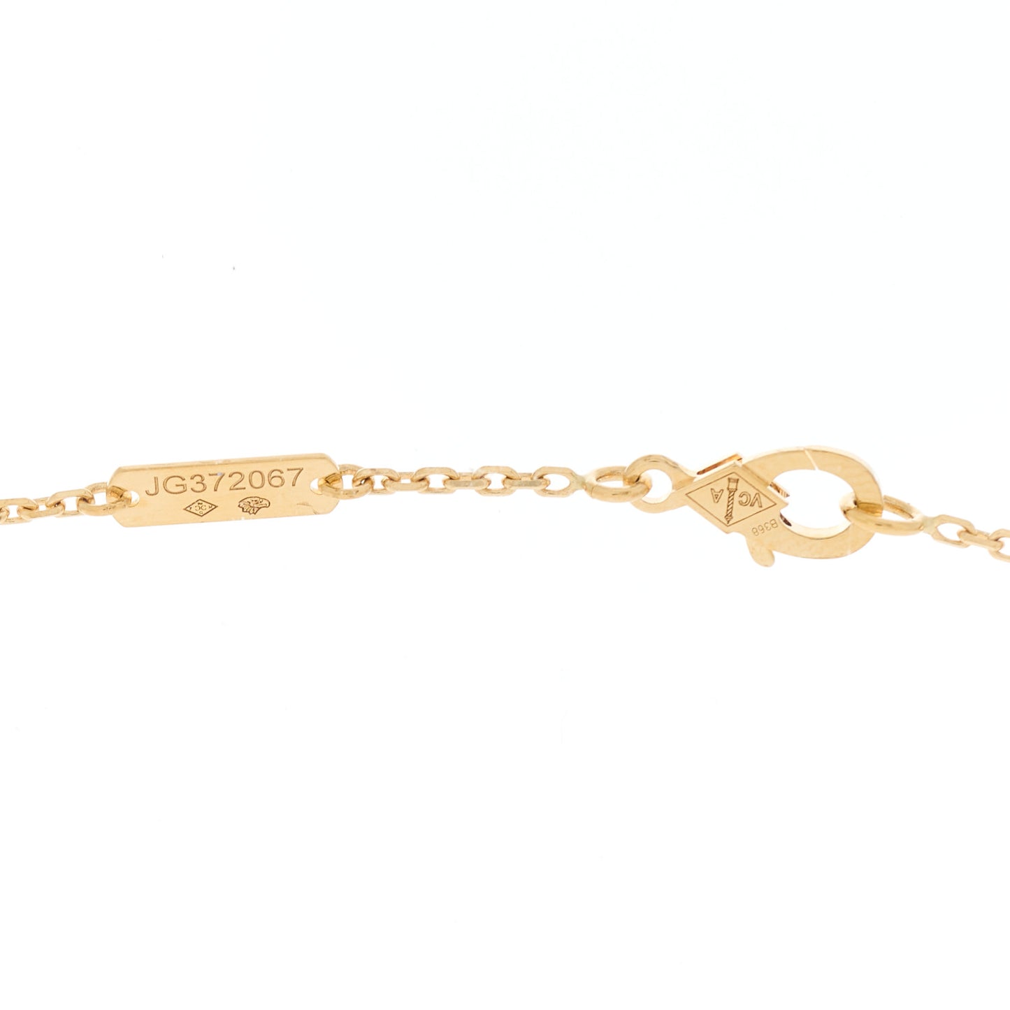 18K Yellow Gold Carnelian Vintage Alhambra Pendant Necklace