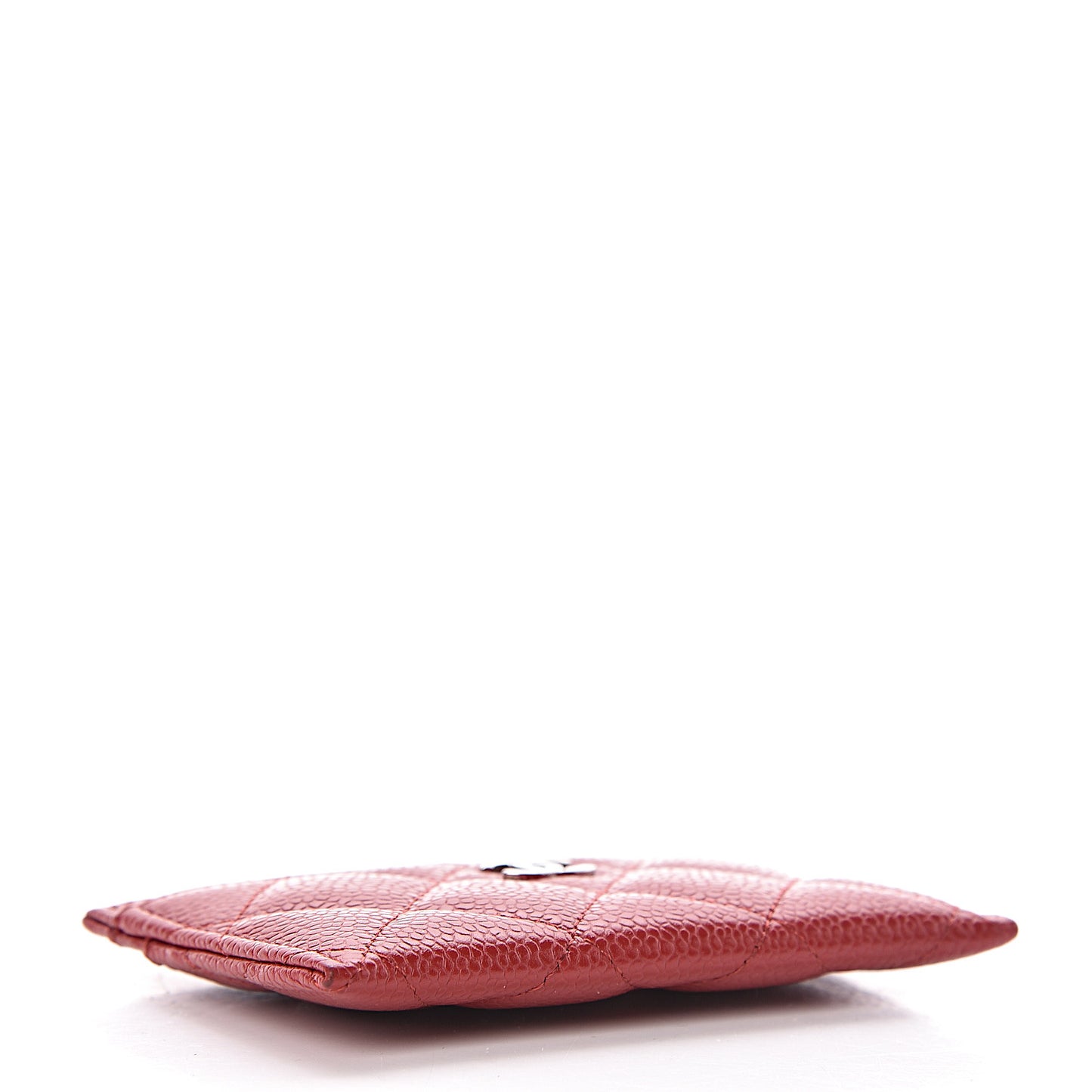 Caviar Quilted Card Holder Red