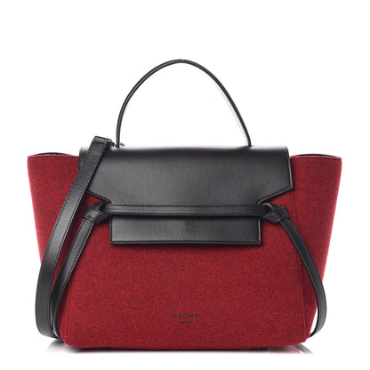Celine Felt Smooth Calfskin Mini Belt Bag Red 1 of 14
