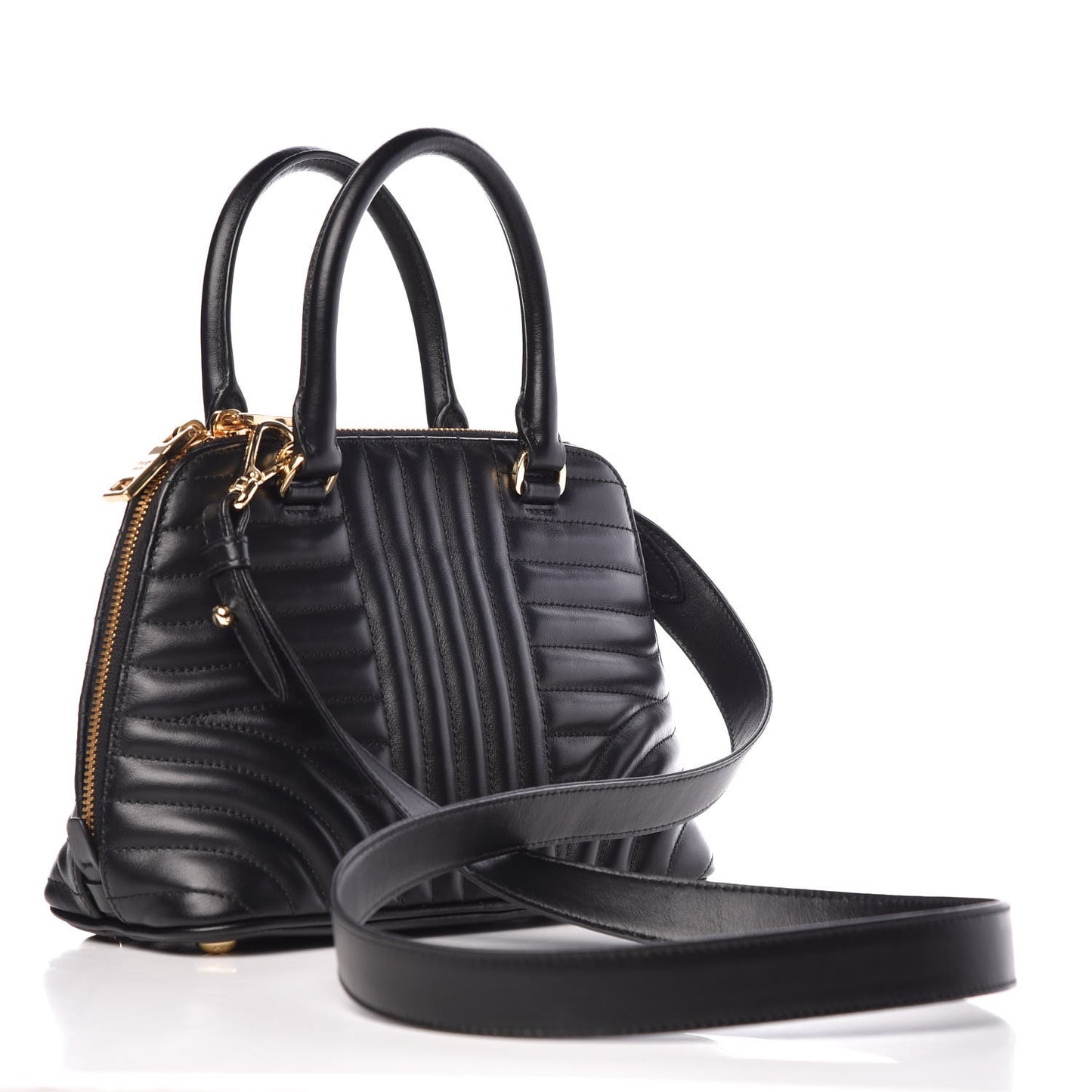 Soft Calfskin Impunture Diagramme Promenade Tote Black