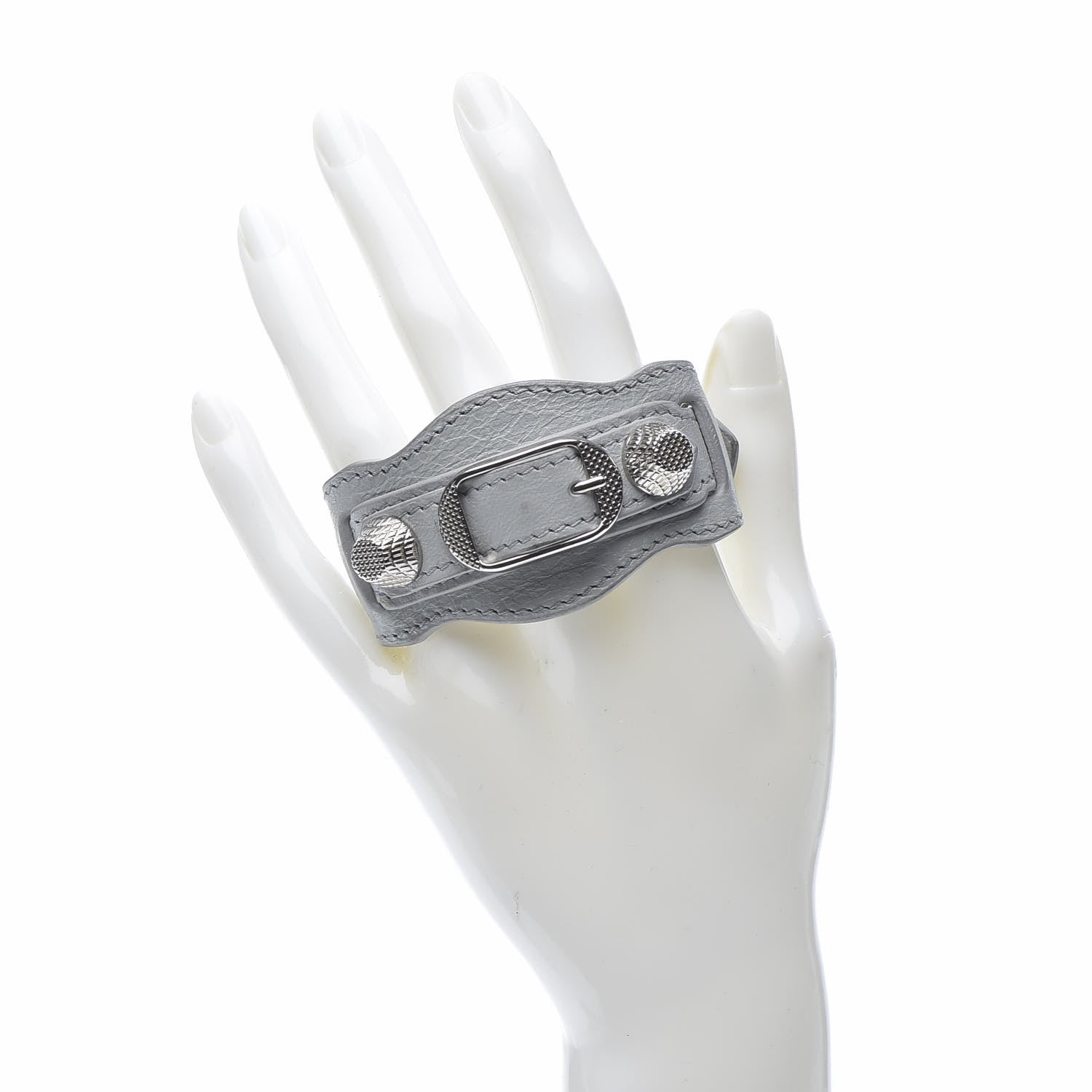 Balenciaga Agneau Arena Giant 12 Silver Hardware Bracelet Gris Glace 2 of 5