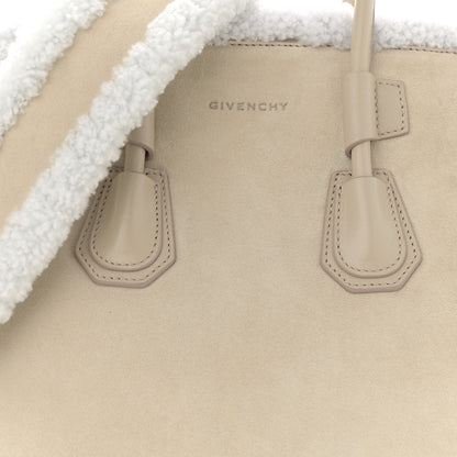 Givenchy Suede Shearling Small Antigona Natural Beige 8 of 15