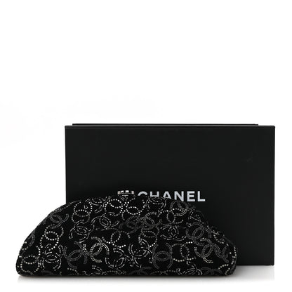 Chanel Tweed Strass Pudong Clutch Black 8 of 8