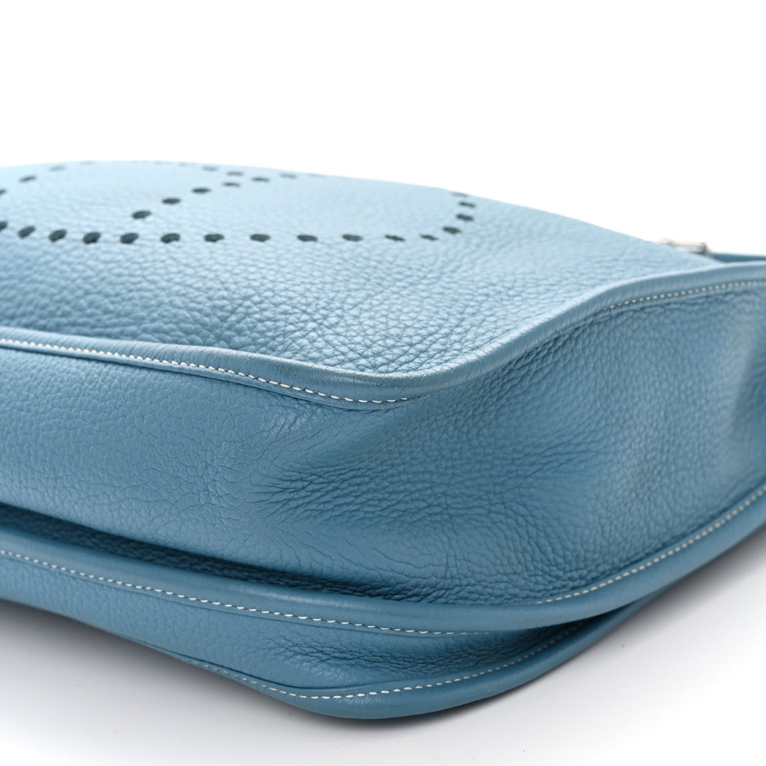 Hermes Taurillon Clemence Evelyne III GM Blue Jean 10 of 11