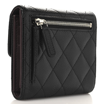 Chanel Caviar Quilted Compact Flap Wallet Black 3 of 8