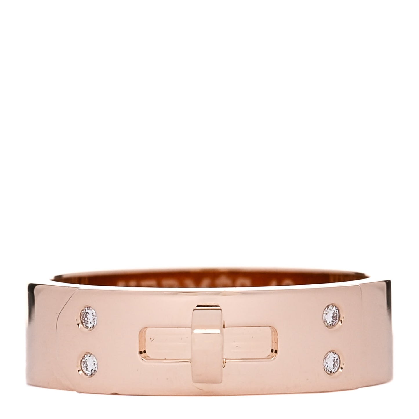 18K Rose Gold Diamond PM Kelly Ring 48 4.5