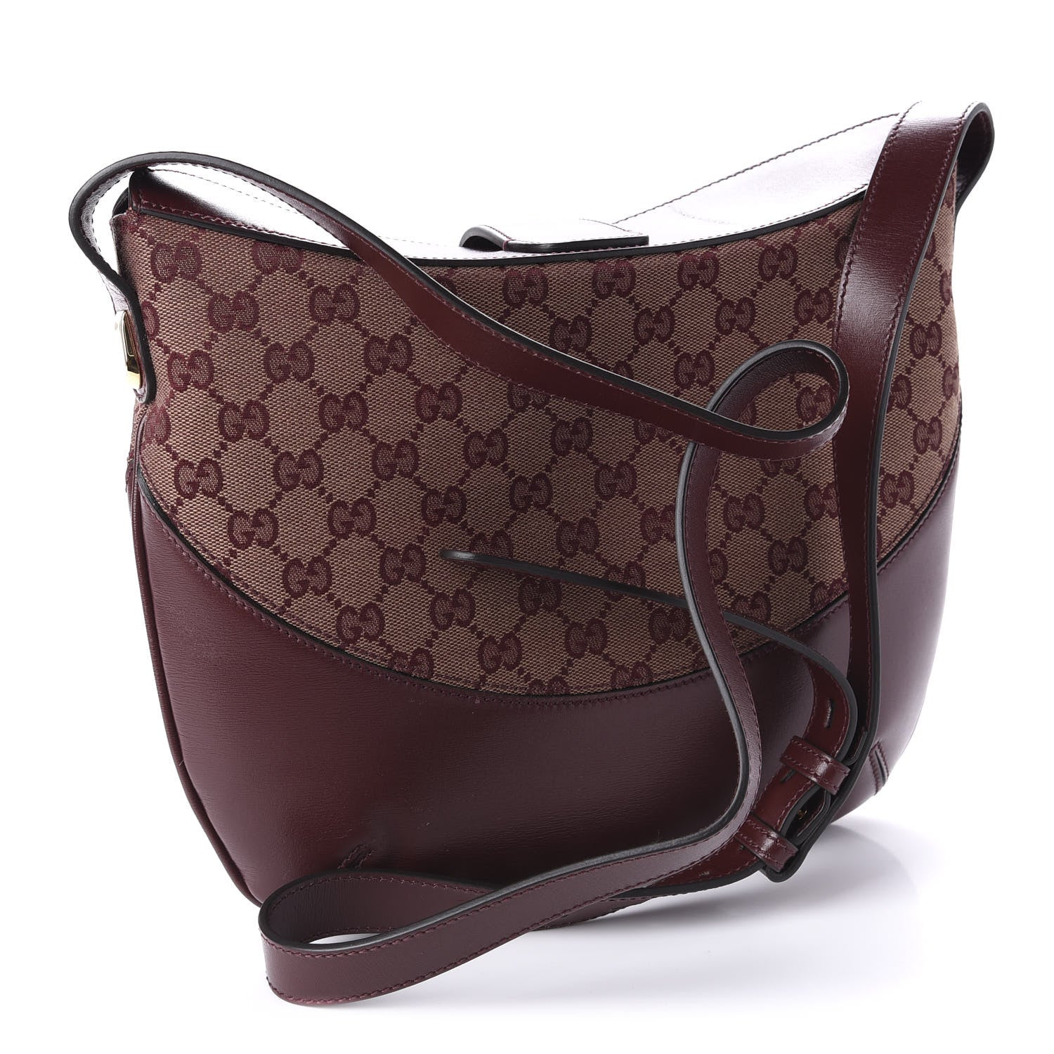 Gucci GG Monogram Calfskin Medium Arli Shoulder Bag Sahara Rubino Chardonnay 3 of 11