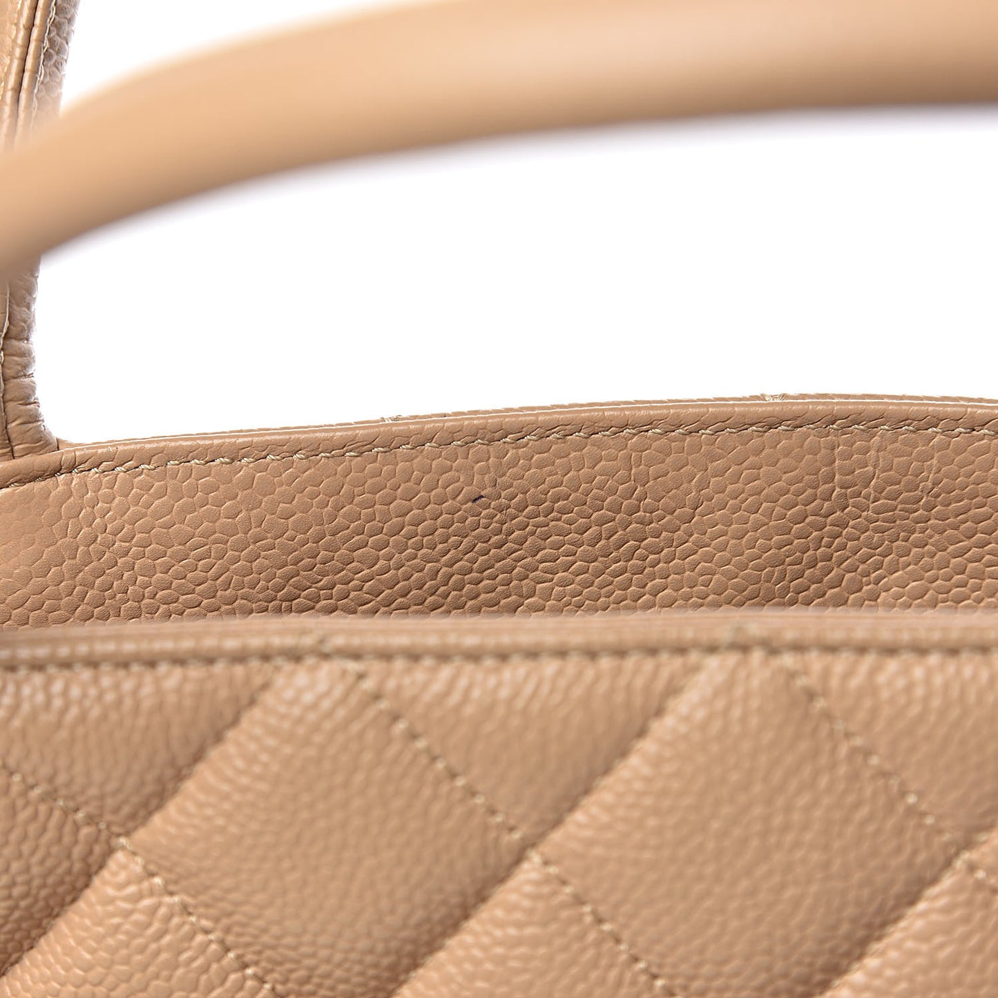 Caviar Quilted Medallion Tote Beige