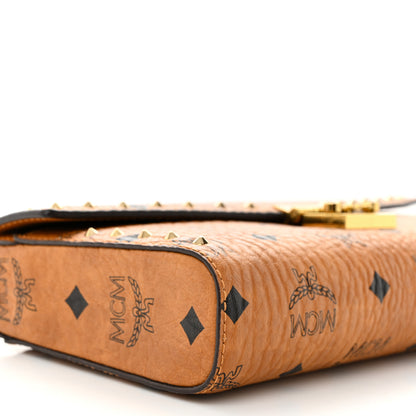 MCM Visetos Studded Medium Tracy Crossbody Cognac 9 of 10
