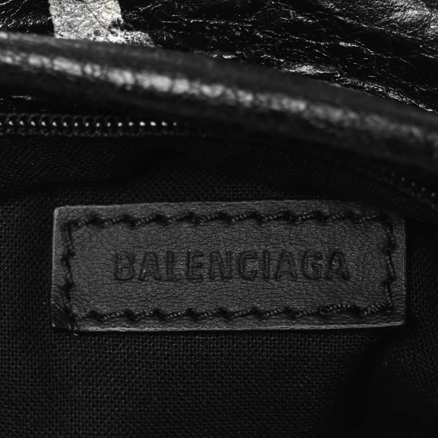 Agneau Arena Graffiti All Over Mini Explorer Crossbody Backpack  Black White