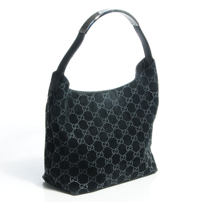 Gucci Suede Guccissima Small Hobo Black 3 of 7