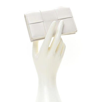 Bottega Veneta Nappa Maxi Intrecciato Card Holder Wallet White 2 of 10