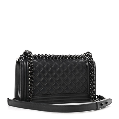 Chanel Caviar Quilted Medium Boy Flap So Black 3 of 9