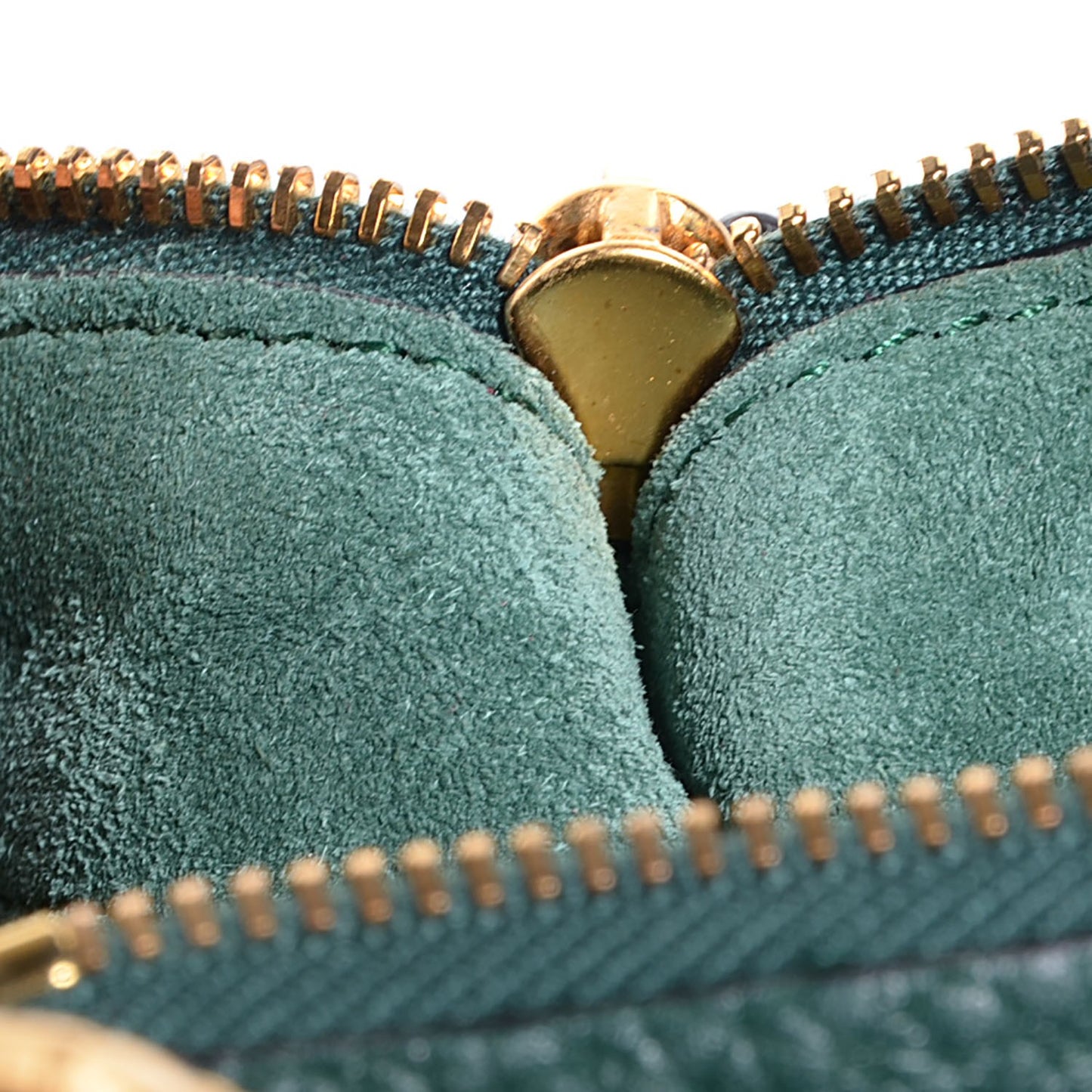 Pebbled Calfskin C-Rockee Zodiac Fringe Clutch Light Emerald