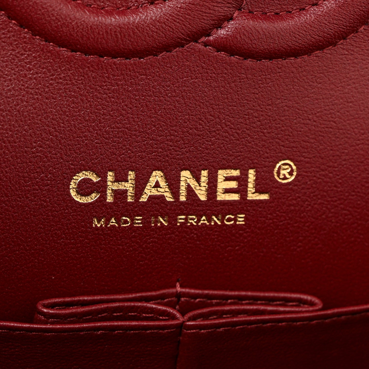 Chanel Lambskin Quilted Medium Double Flap Burgundy 6 of 10