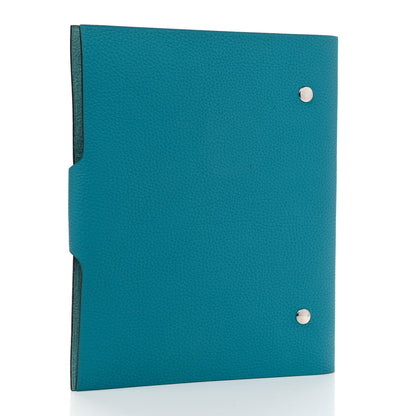 Hermes Togo Ulysse MM Notebook Cover Turquoise 3 of 8