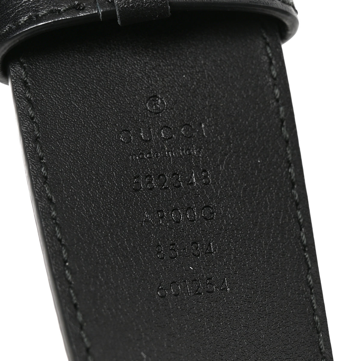 Moon Calfskin Scales Double G 40mm Belt 85 34 Black
