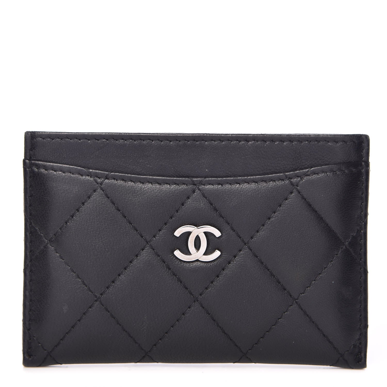 Chanel Lambskin Quilted Card Holder Black 1 of 9