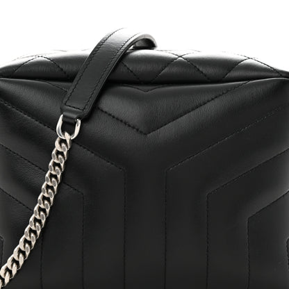 Saint Laurent Calfskin Y Quilted Monogram Small Loulou Bowling Bag Black 8 of 11