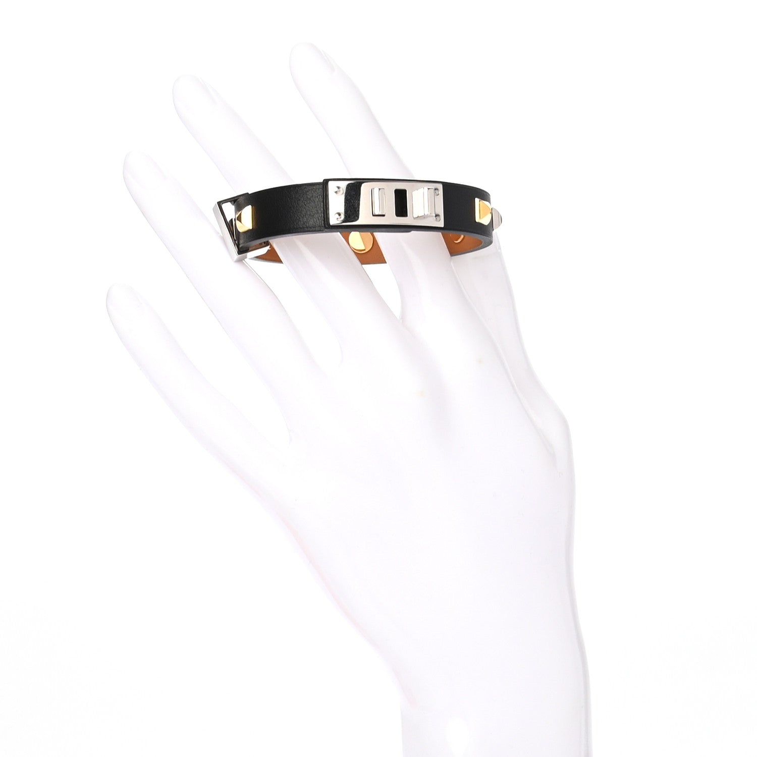 Hermes Swift Mini Dog Clous Carres Bracelet T3 Black 2 of 6