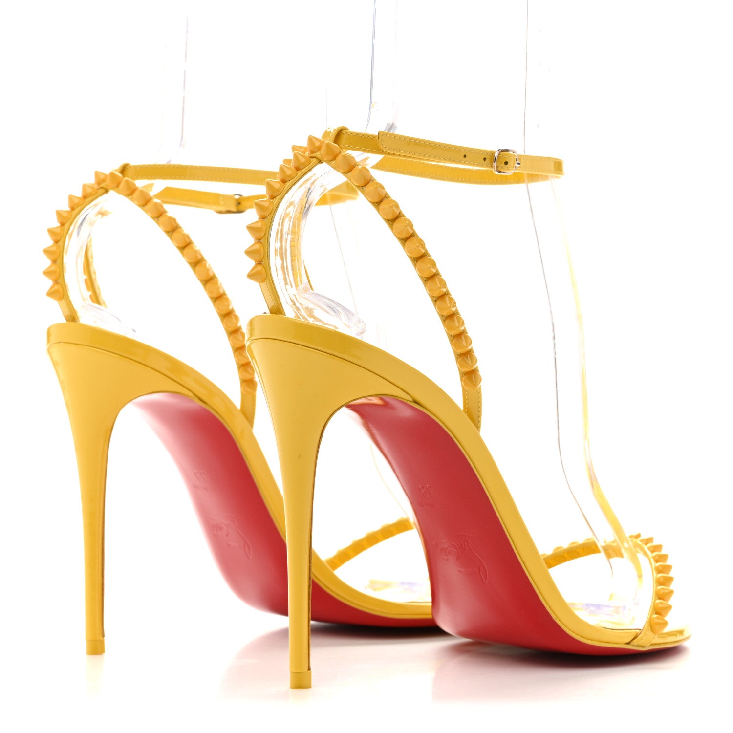 Christian Louboutin Kid Spiked So Me 100 Sandals 39 Sol 5 of 9
