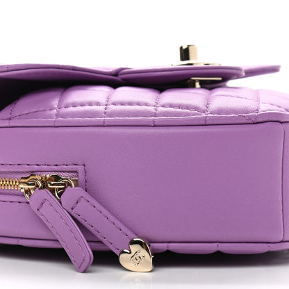 Chanel Lambskin Quilted CC In Love Heart Bag Purple 9 of 11