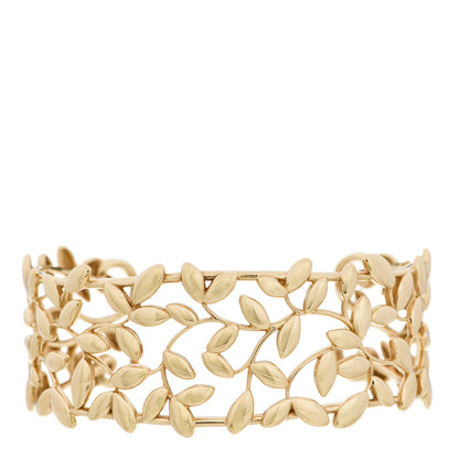 Tiffany 18K Yellow Gold Paloma Picasso Olive Leaf Cuff Bracelet 1 of 4